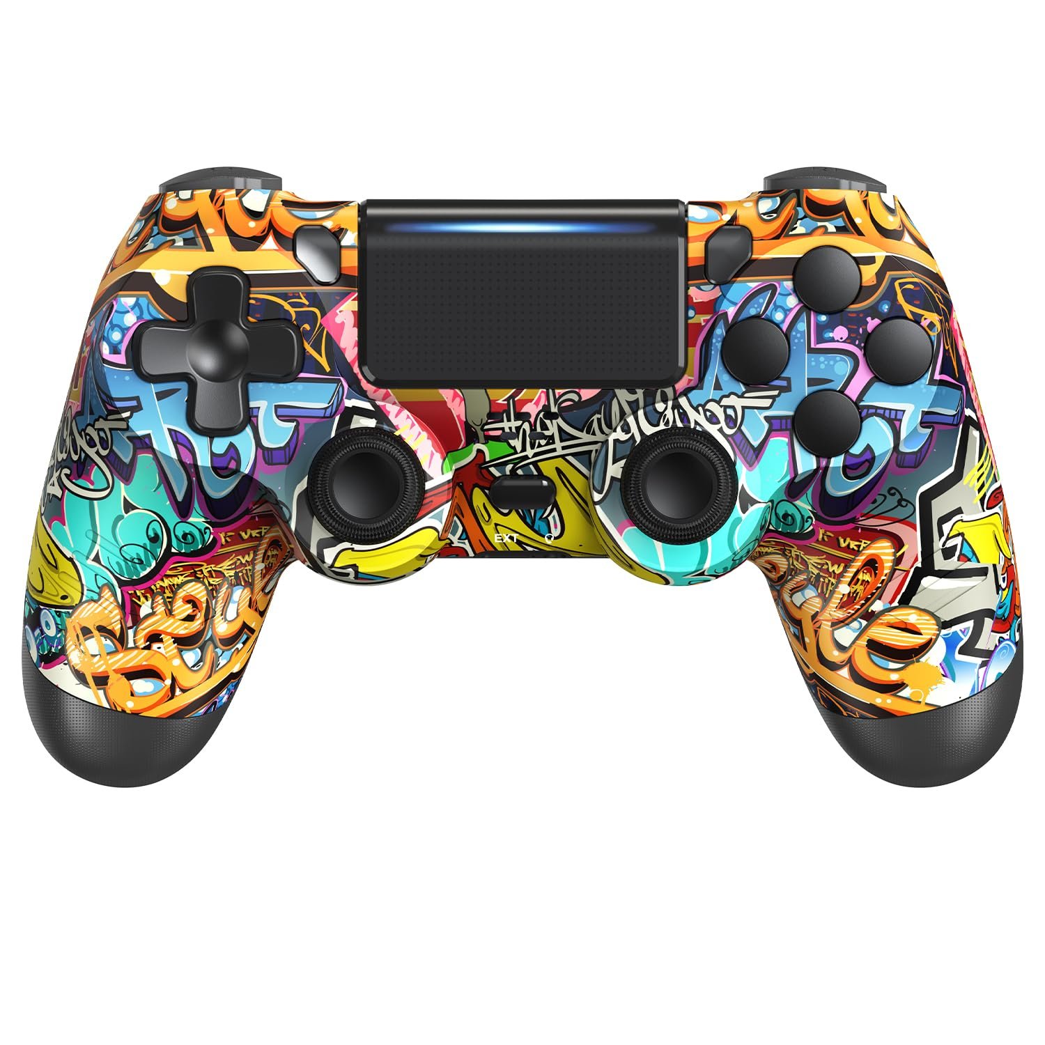 TIANHOO PS4 Controller, Wireless PS4 Controller for PS4/Pro/Slim, with Vibration Feedback, Motion Sensing, Touchpad, Light Bar, Share, Speaker, 3.5mm Headphone Jack (Graffiti) - Image 5