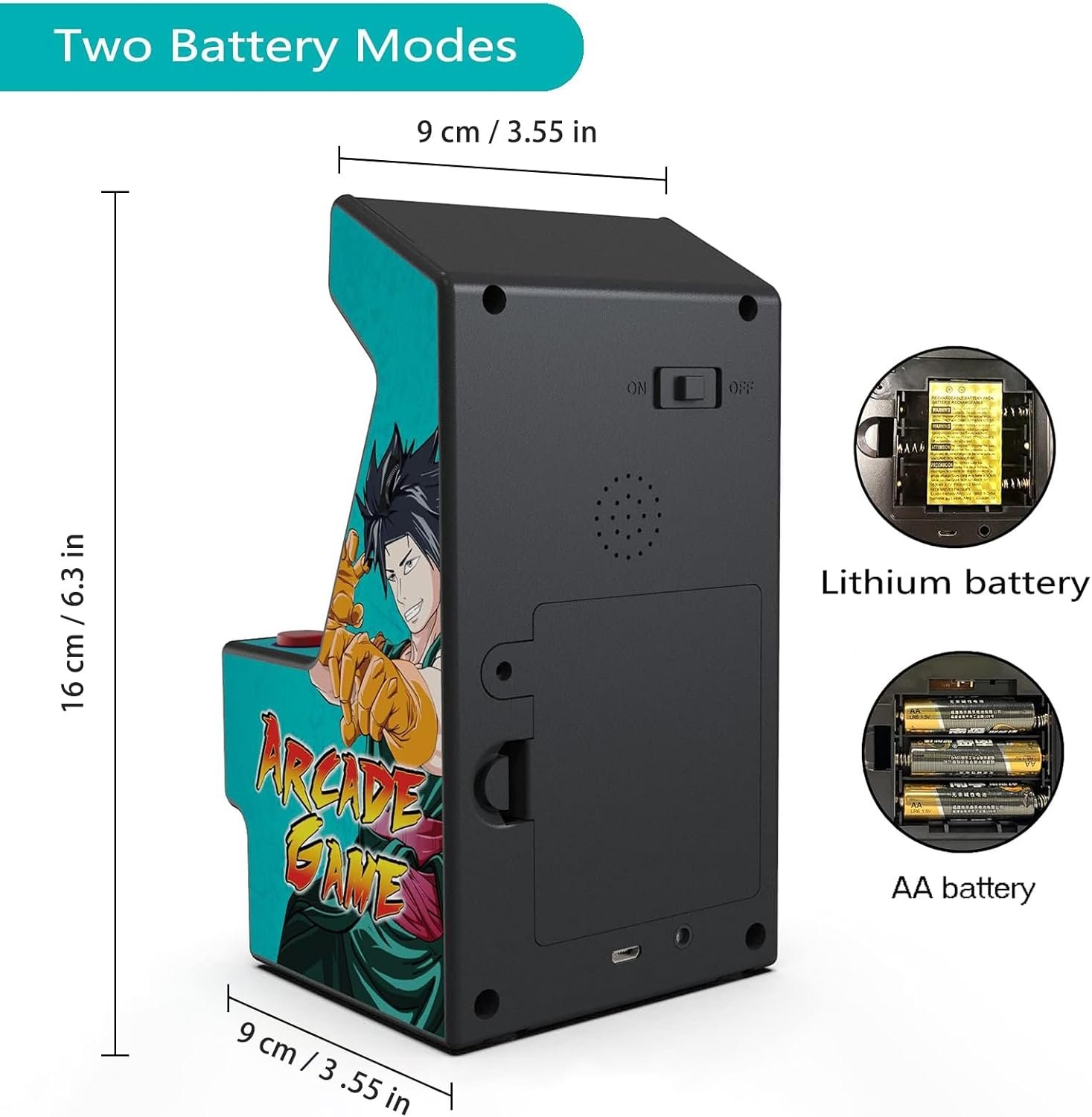 Retro Mini Arcade Machine, Handheld Game Console with 156 Classic Video Games 2.8 Inch Color Display Rechargeable Battery, Support for TV Output, Birthday Present for Children - Image 6