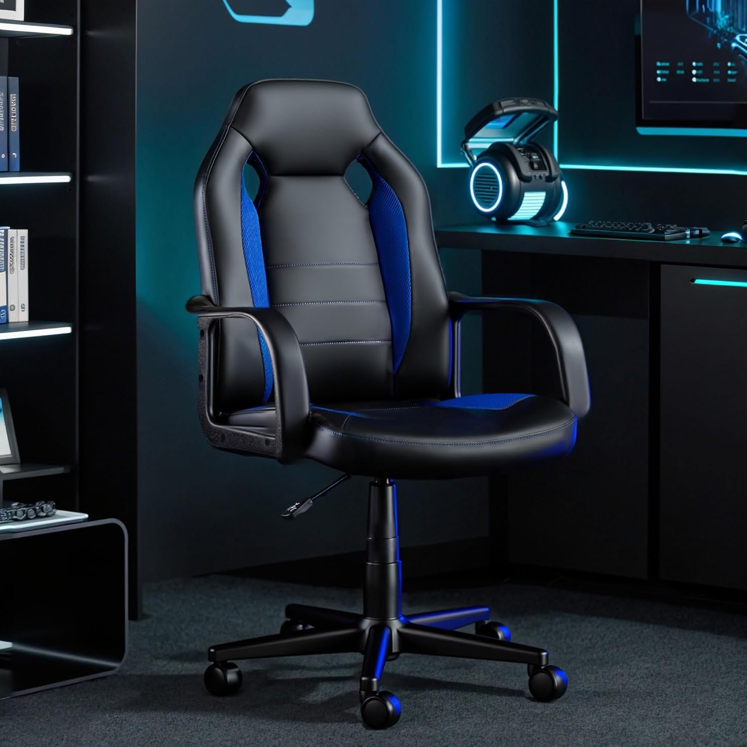 Ergonomic Computer Gaming Chair Home Office Racing Executive Video Task Desk PU Leather for Adults Teens Kids Gamer - Image 2