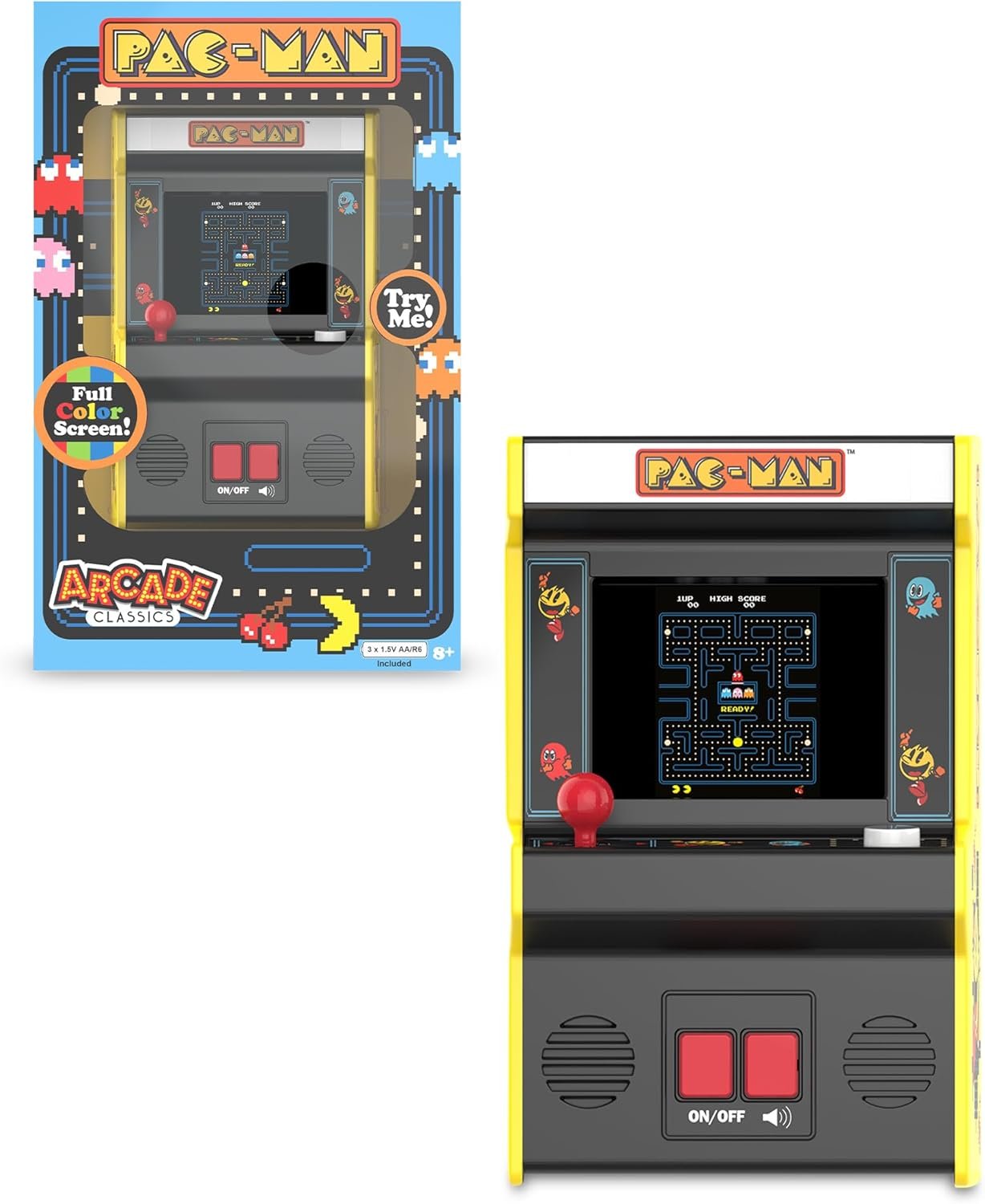Arcade Classics Pac-Man - Retro Mini Arcade Game, Full Color Screen, Classic Handheld Electronic Game Console, 90s Toy, Great Gift for Kids 8+ - Image 2