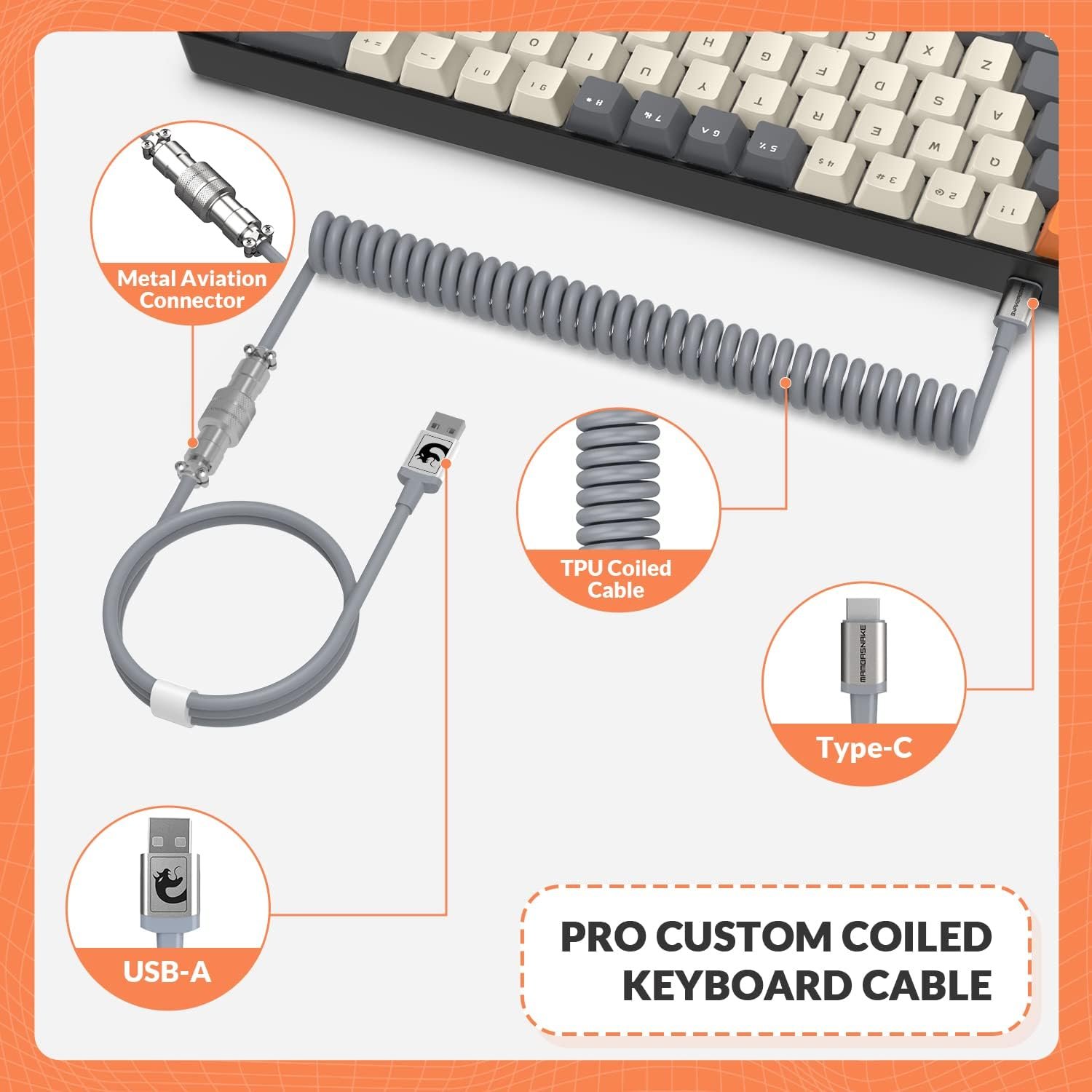 ZIYOU LANG RK-T8PR0 Wired 65% Mechanical Gaming Keyboard and Mouse Combo with RGB Backlit Anti-ghosting TKL Mini 68 Key Coiled C to A Cable Tactile Blue Switch for PS4 PS5 Xbox PC Mac Gamer(Dark Gray) - Image 9