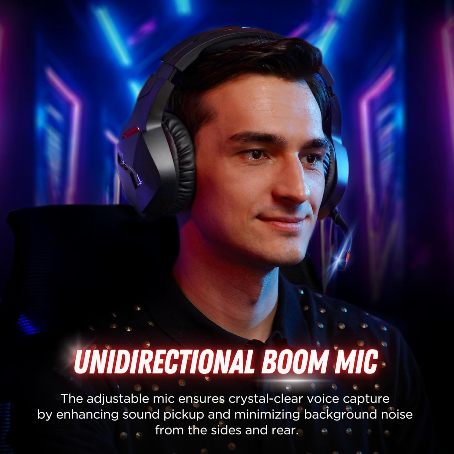 BINNUNE Wireless Gaming Headset with Microphone for PC PS4 PS5, 2.4G Wireless Bluetooth USB Gamer Headphones with Mic for Laptop Computer - Image 5