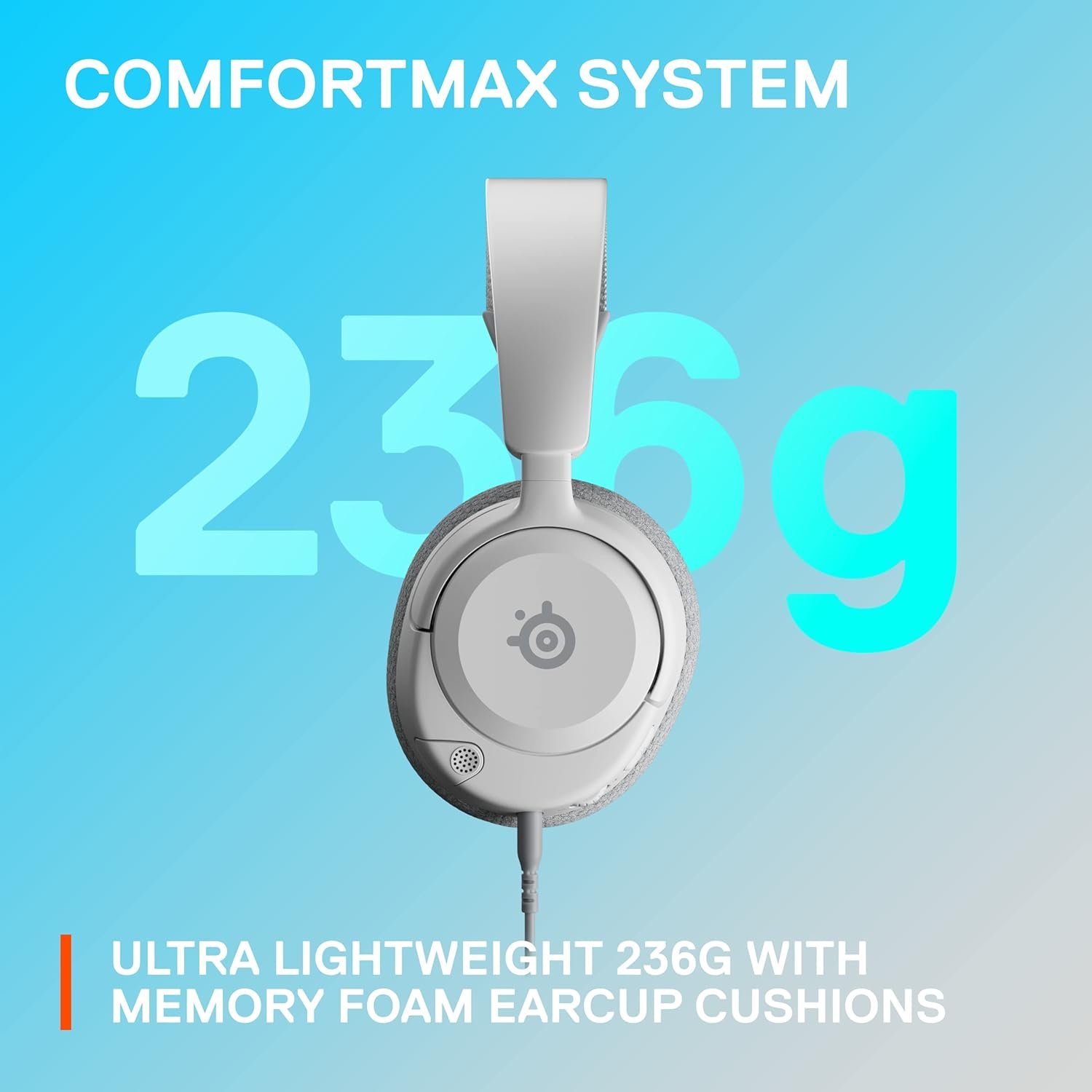 SteelSeries Arctis Nova 1P Multi-System Gaming Headset — Hi-Fi Drivers — 360° Spatial Audio — Comfort Design — Durable — Lightweight — Noise-Cancelling Mic — PS5/PS4, PC, Xbox, Switch - White - Image 7