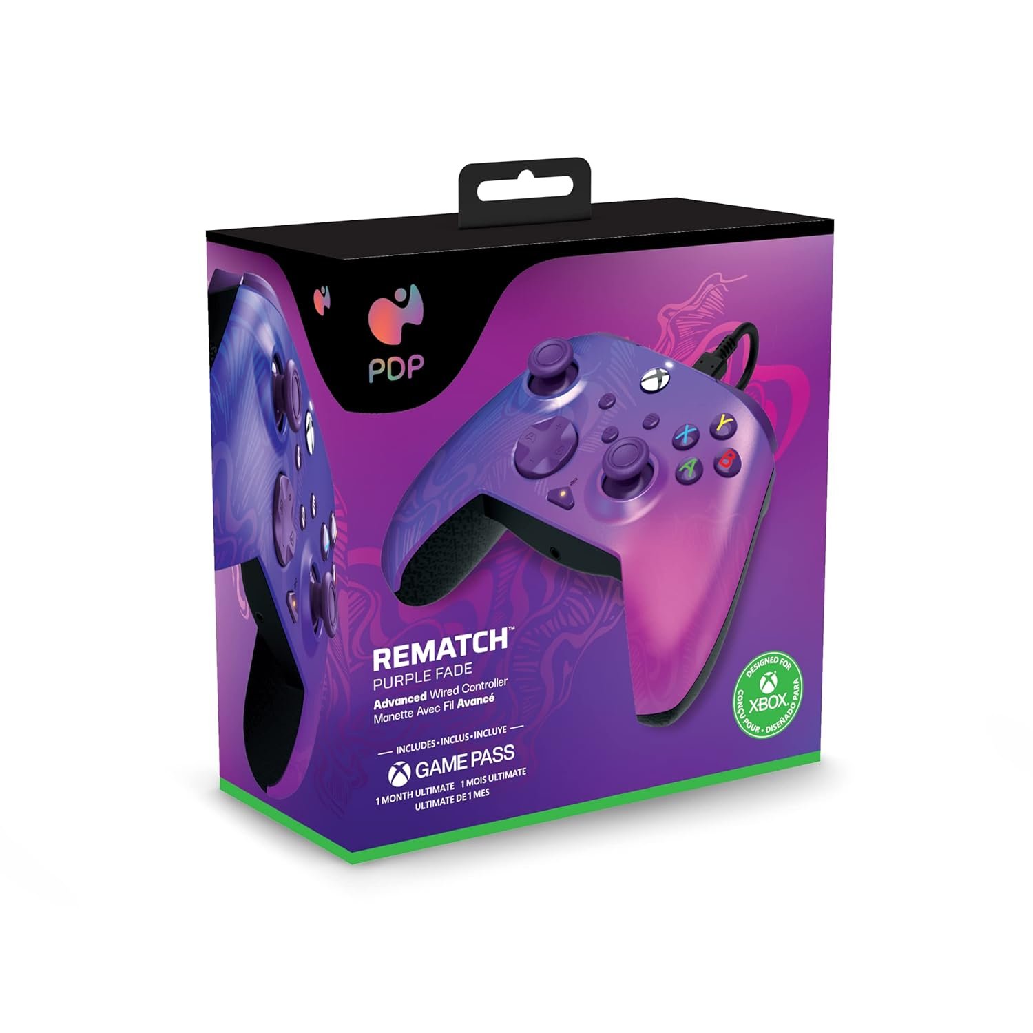 PDP Gaming REMATCH Enhanced Wired Gaming Controller: Licensed Gamepad for Xbox Series X|S, Xbox One, Windows PC, Mappable Back Buttons, Customizable Triggers, Audio Control, Companion App: Purple Fade - Image 8