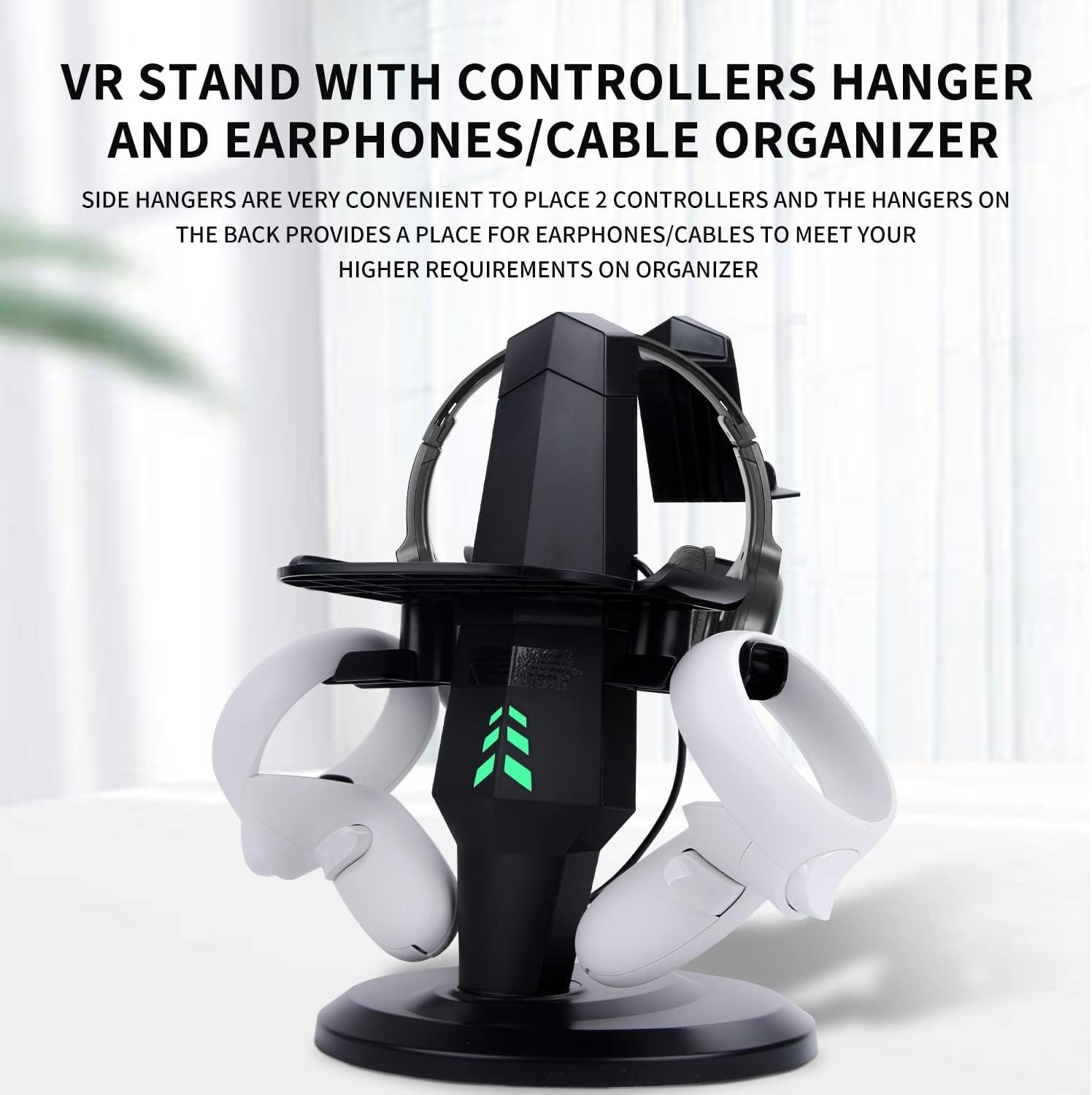 TechKen Charging Station for Quest 2, VR Headset Charging Dock for Quest 2 Accessories Stand Holder Supports Charging Headset with Type C Cable, VR Controllers Holder Stand - Image 4