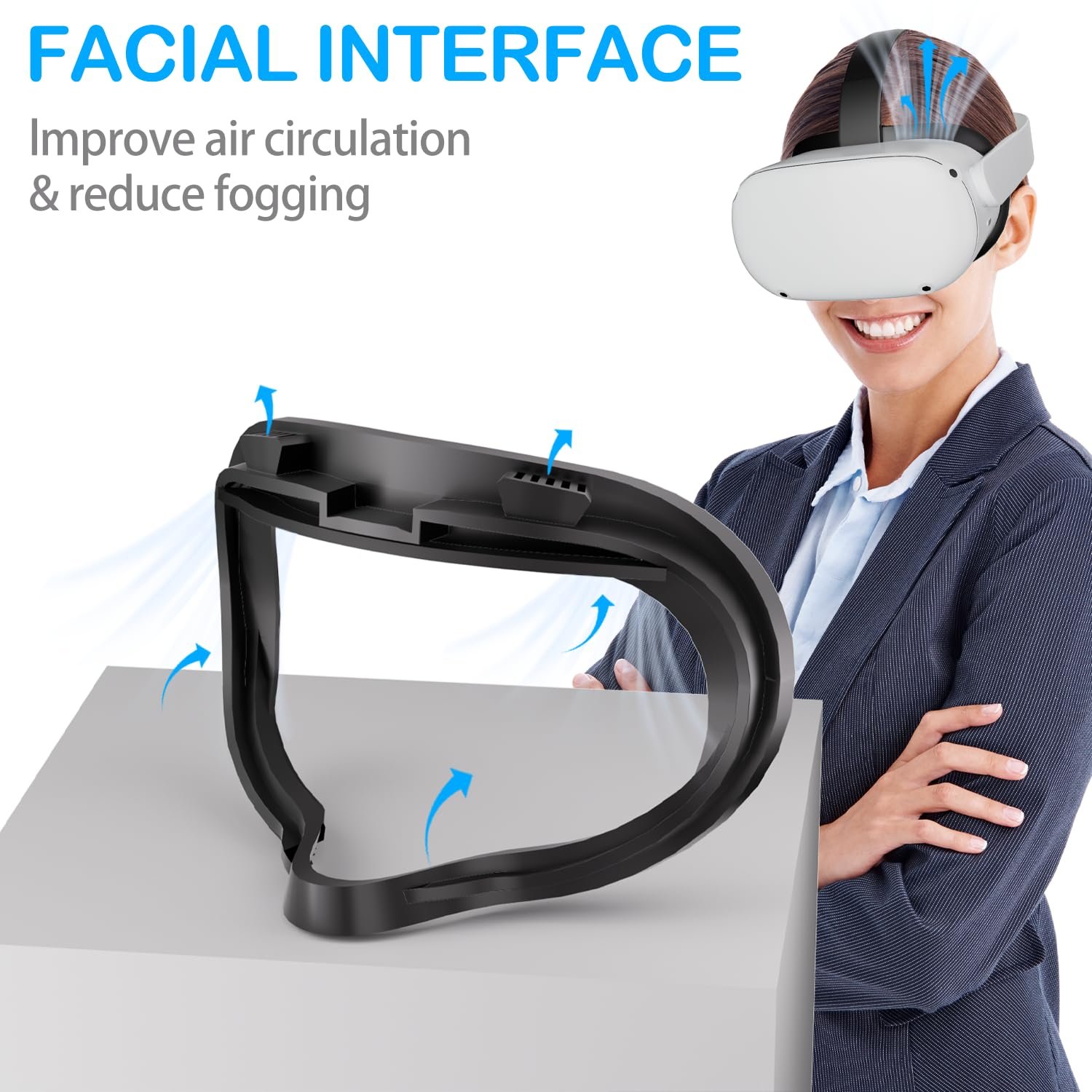 Oculus Quest 2 Face Pad Replacement,VR Accessories for Meta Quest 2, Compatible with Oculus Quest 2 Original Spacer - Image 4