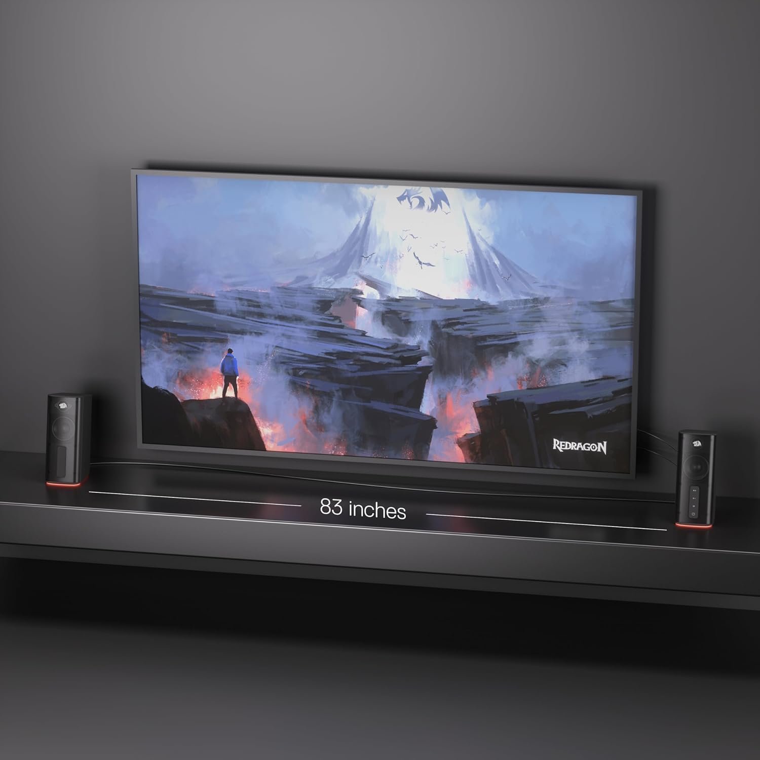 Redragon GS814 Stereo Desktop Speaker, 20W Output, 4 Real Units, BT 5.0/3.5mm AUX, Enhanced Bass, Touch-Control, Dynamic RGB Lighting - Image 10