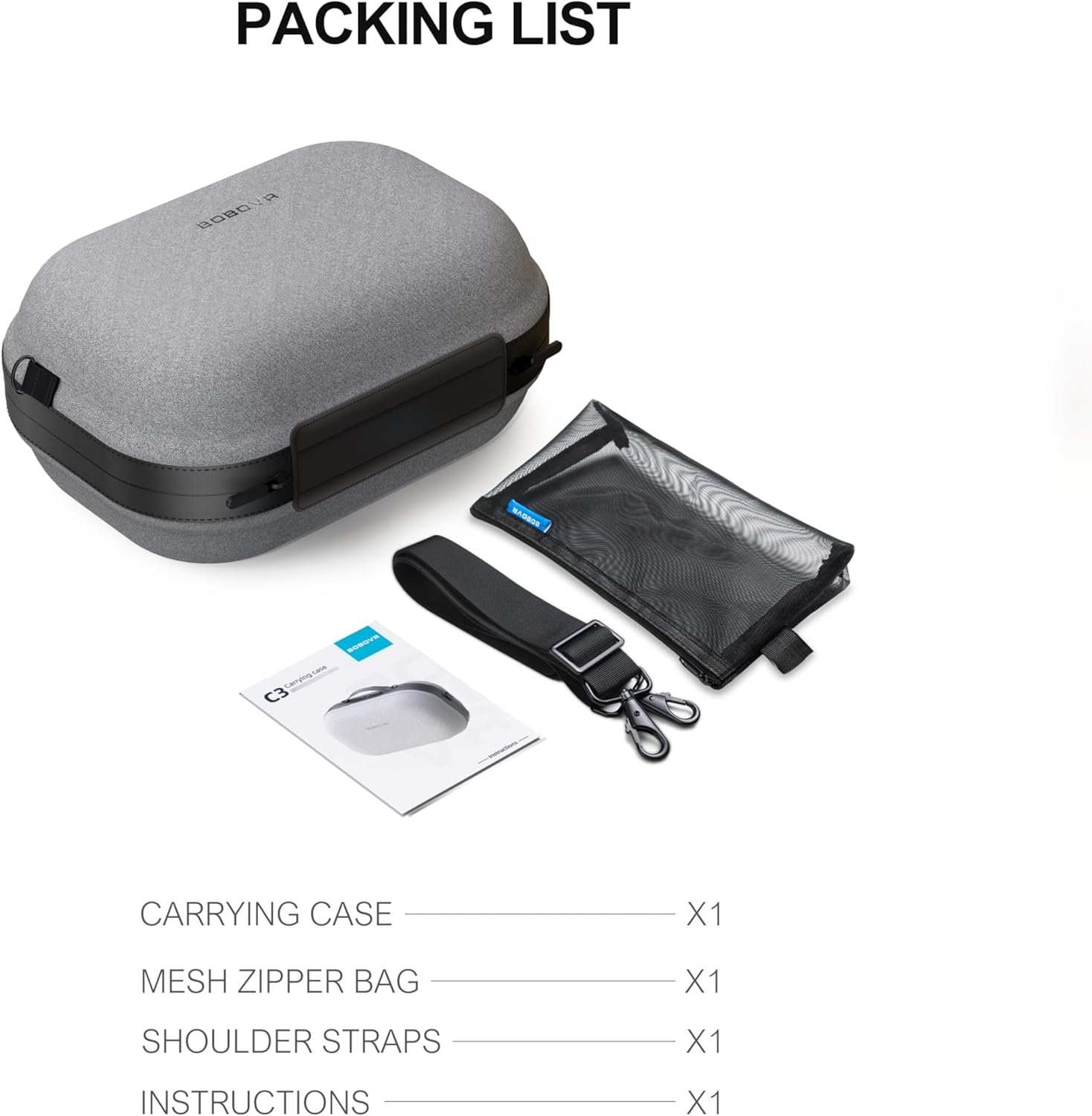 BOBOVR C3 Carrying Case,Three Versatile Modes, Desktop Stand for Tidy Workspace, Compatible with Quest 3/3S - Image 8