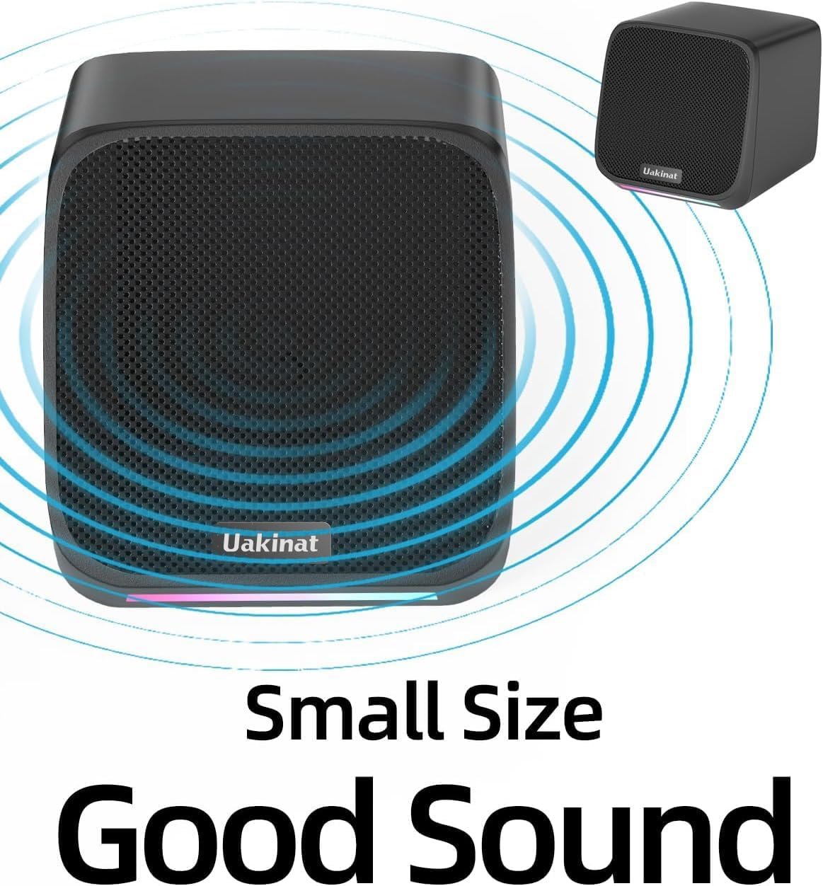 Computer Speakers,Computer Speakers for Desktop PC,Desktop Speakers,Small Computer Speakers USB Powered 3.5mm Aux Speaker for PC,Laptop,Tablet,Phone - Image 6