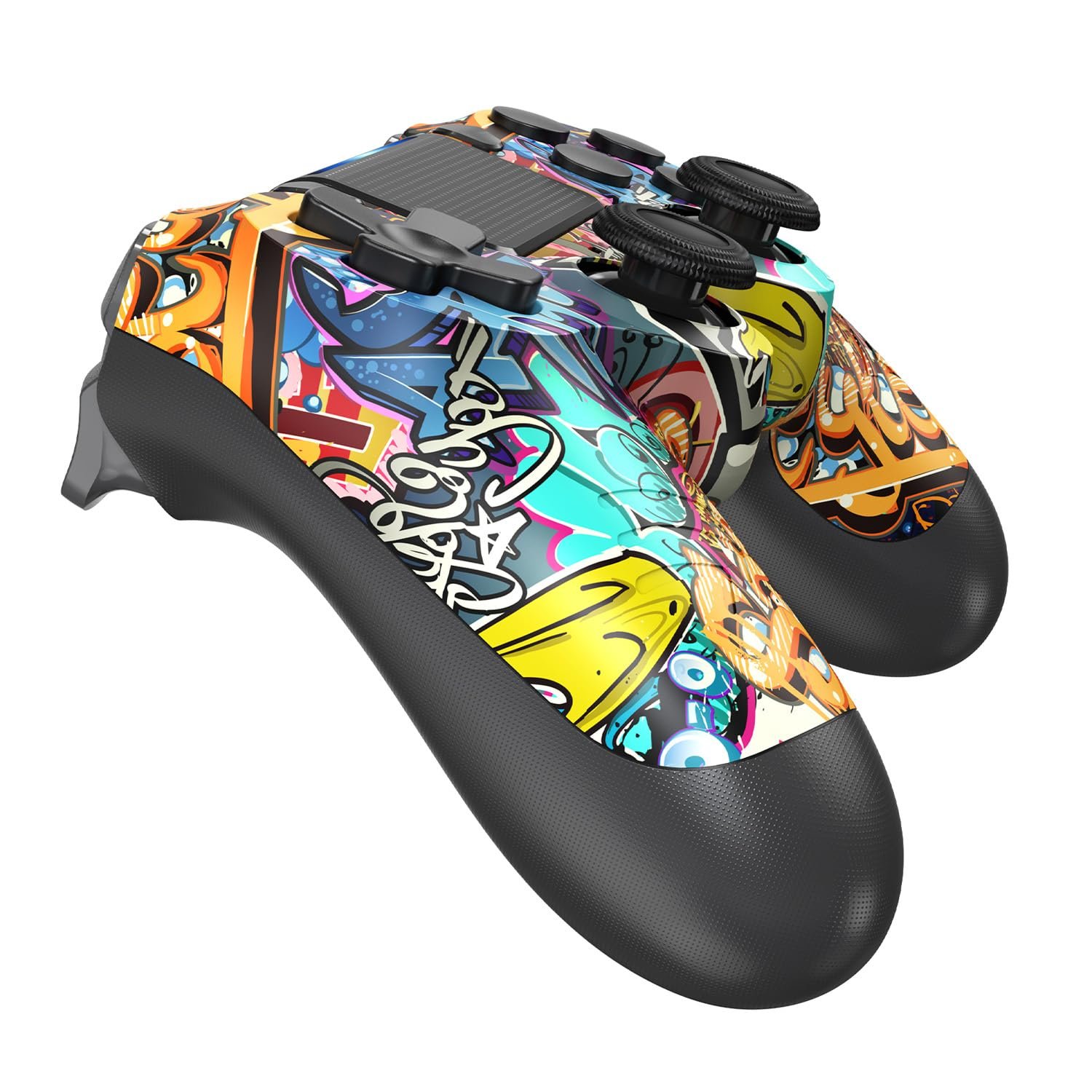 TIANHOO PS4 Controller, Wireless PS4 Controller for PS4/Pro/Slim, with Vibration Feedback, Motion Sensing, Touchpad, Light Bar, Share, Speaker, 3.5mm Headphone Jack (Graffiti) - Image 4