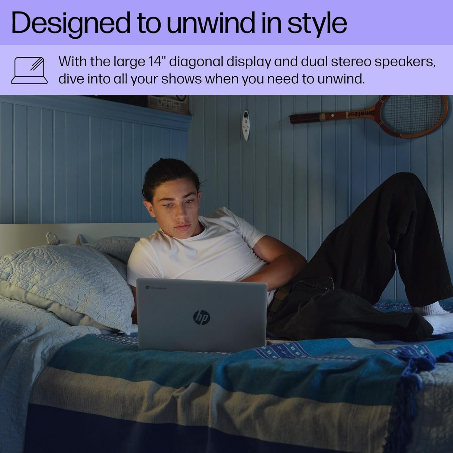 HP Chromebook 14 inch Laptop, FHD Display, Intel N100, 4 GB RAM, 64 GB eMMC, Intel UHD Graphics, Chrome OS 14a-nf0009nr (2024) - Image 8