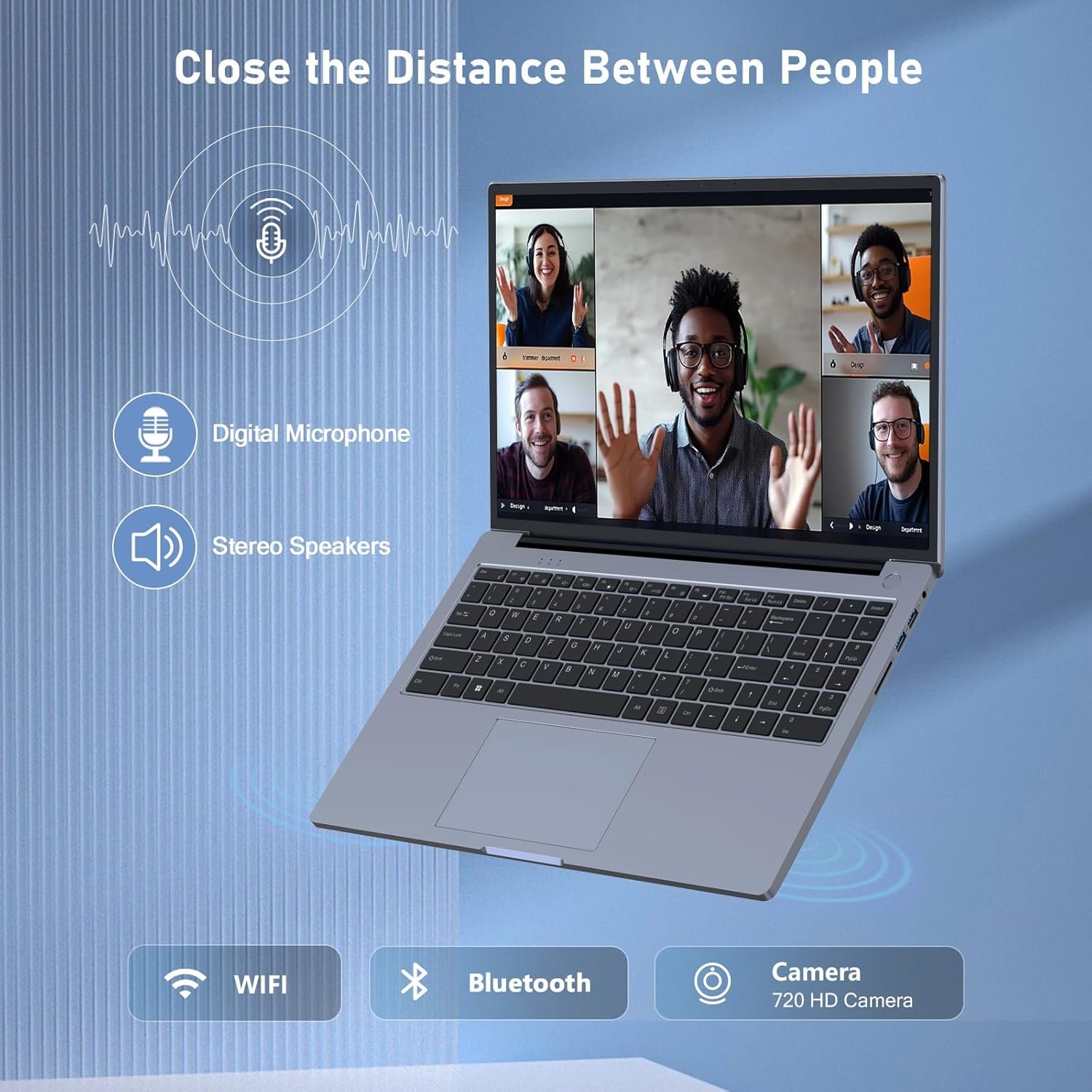 Laptop Gaming,Gaming Laptops,16GB DDR4 512GB SSD,16"FHD 1920*1080P PC,Windows 11 Pro,Full Metal Housing,N100 CUP(Up To 3.4Ghz),BT5.0, 5G Wifi, 3*USB3.2, Supports Type C Charging,5000mAh Battery,Gray - Image 5