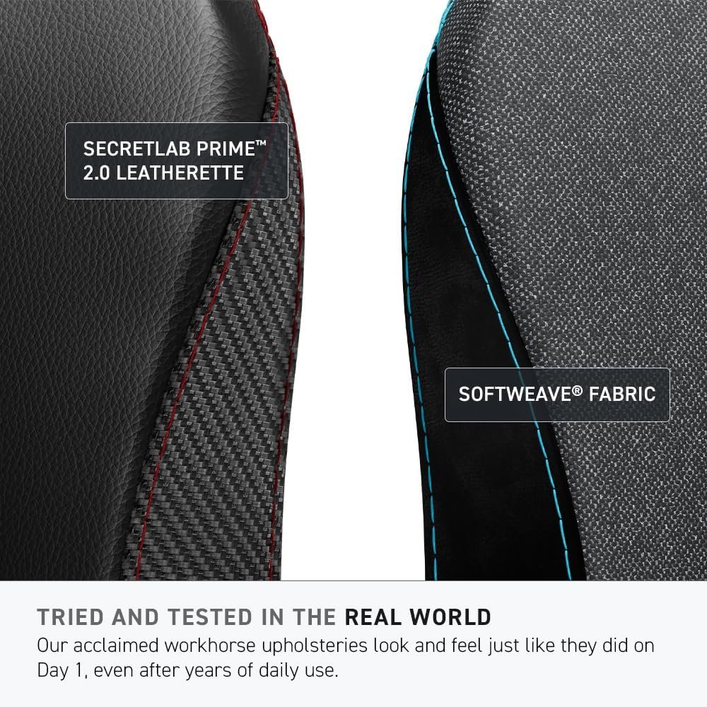 Secretlab Titan Evo Lite in Charcoal Blue SoftWeave Gaming Chair - Reclining - Ergonomic & Heavy Duty Computer Chair with 4D Armrests & Lumbar Support - Dark Grey & Blue - Image 9