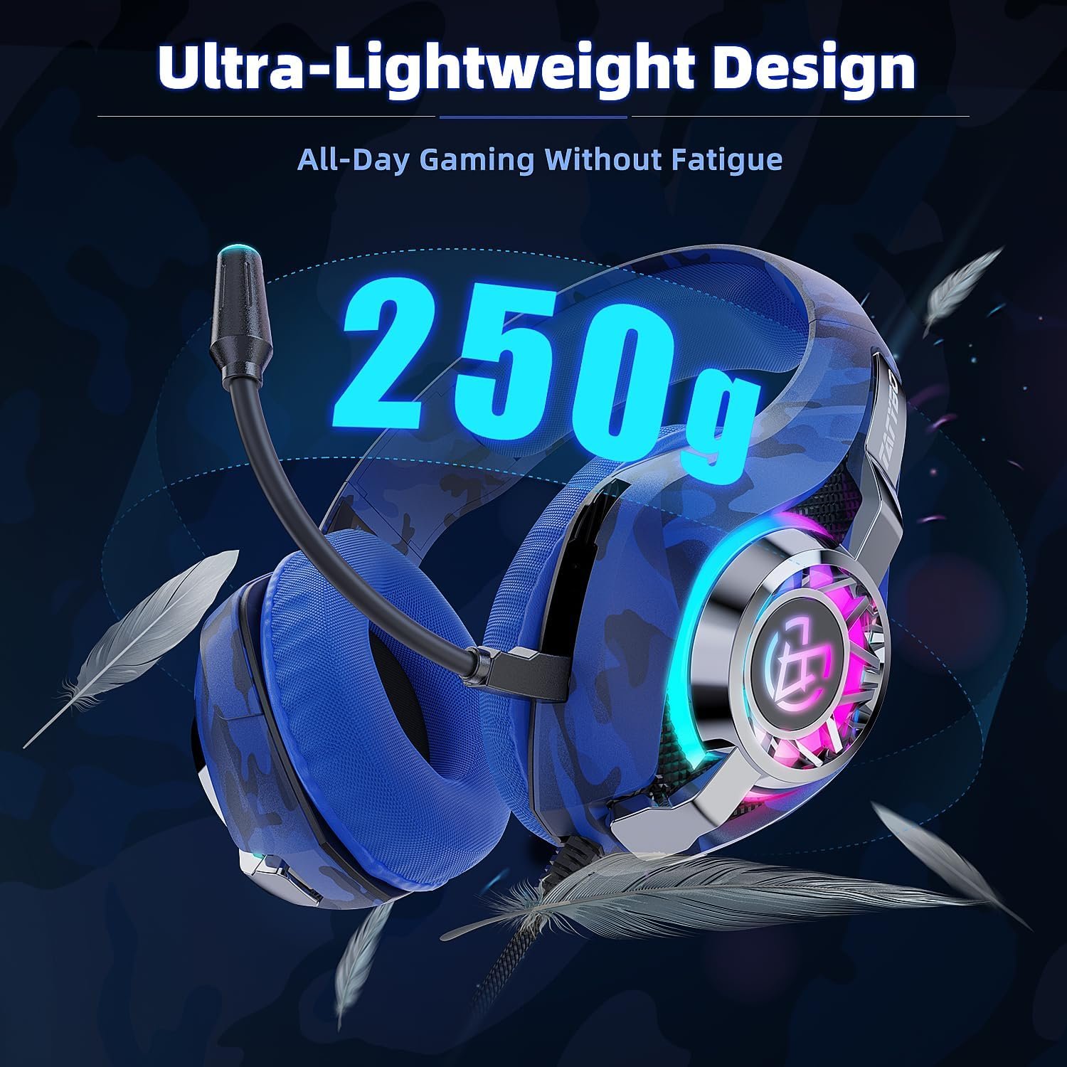 Gaming Headset for PS5 PS4 Switch Xbox PC, Surround Sound Gaming Headphones with Noise Canceling Mic - Image 3