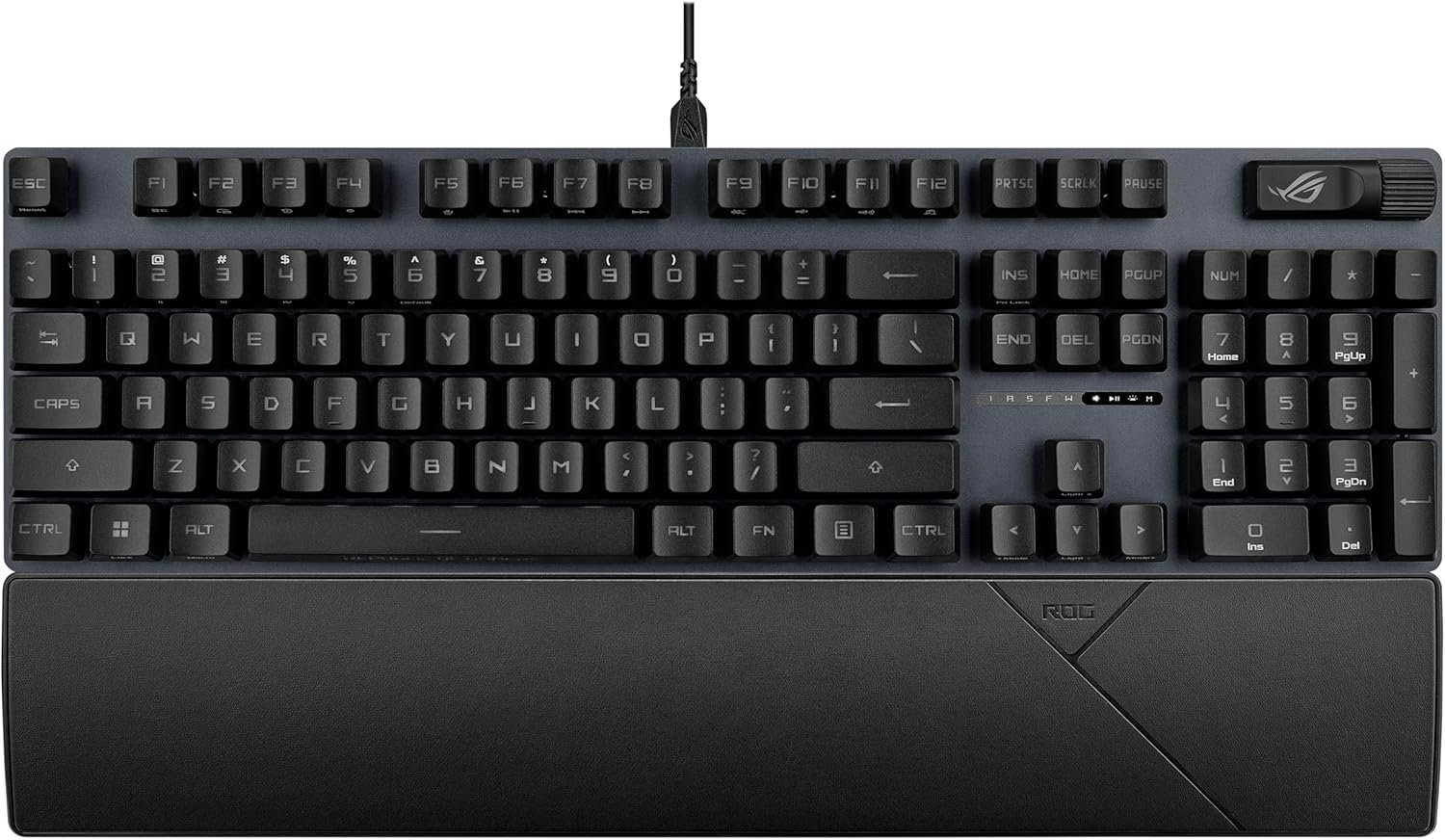 ASUS ROG Strix Scope II Gaming Keyboard, pre-lubed ROG RX Red Linear Optical switches, Sound-dampening Foam, PBT doubleshot keycaps, Streaming hotkeys, Multi-Function Controls, Wrist Rest - Image 3