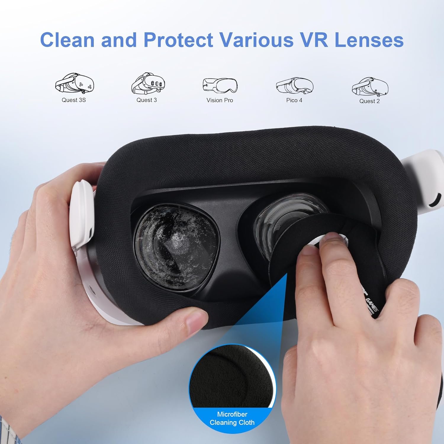Lens Protector Set Compatible with Meta Quest 3S Accessories, Soft Lens Protector Cover, Glasses Spacer with Blue Light Blocking Glasses for Oculus Quest 3S/Quest 2 (Not Fit for Quest 3) - Image 7