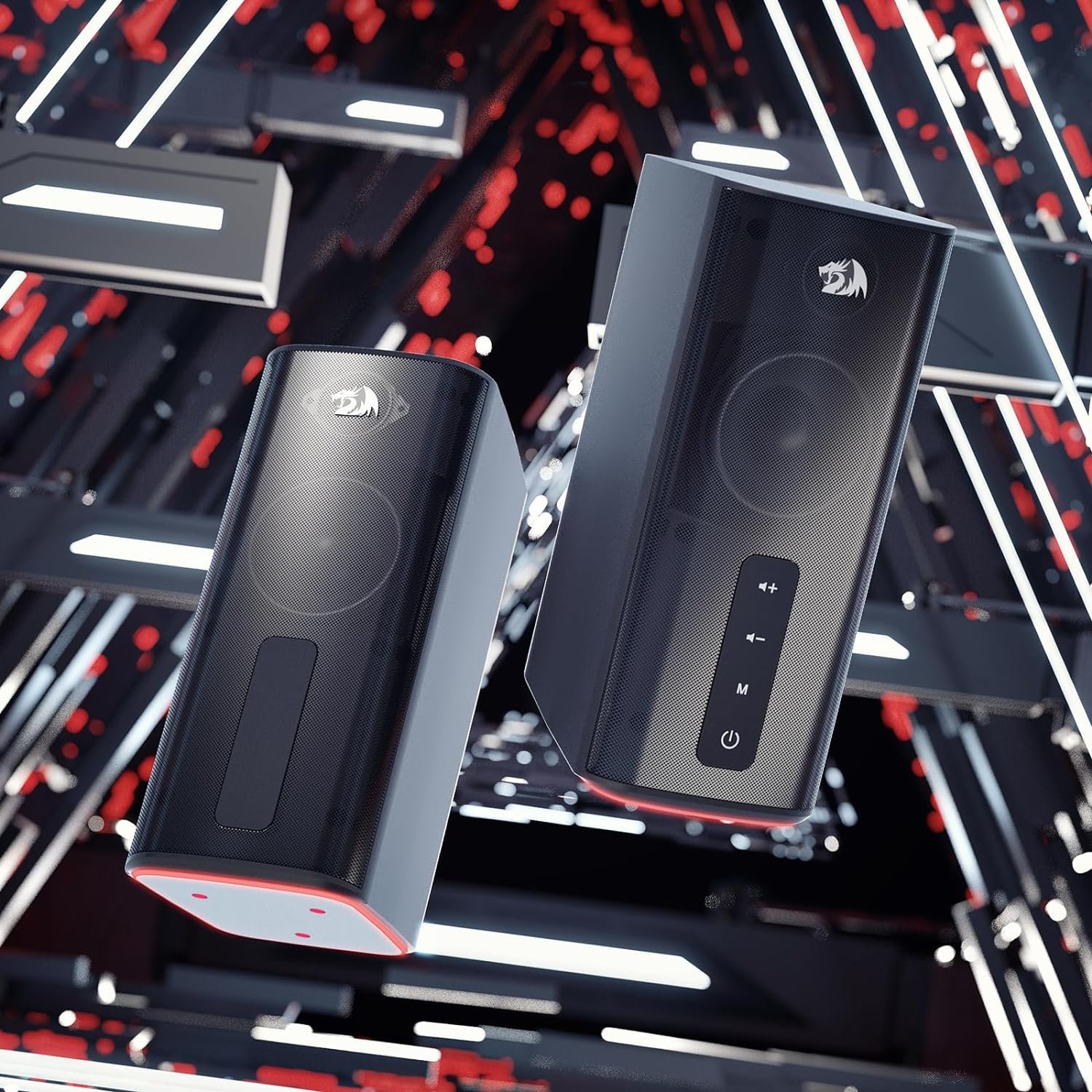 Redragon GS814 Stereo Desktop Speaker, 20W Output, 4 Real Units, BT 5.0/3.5mm AUX, Enhanced Bass, Touch-Control, Dynamic RGB Lighting - Image 8