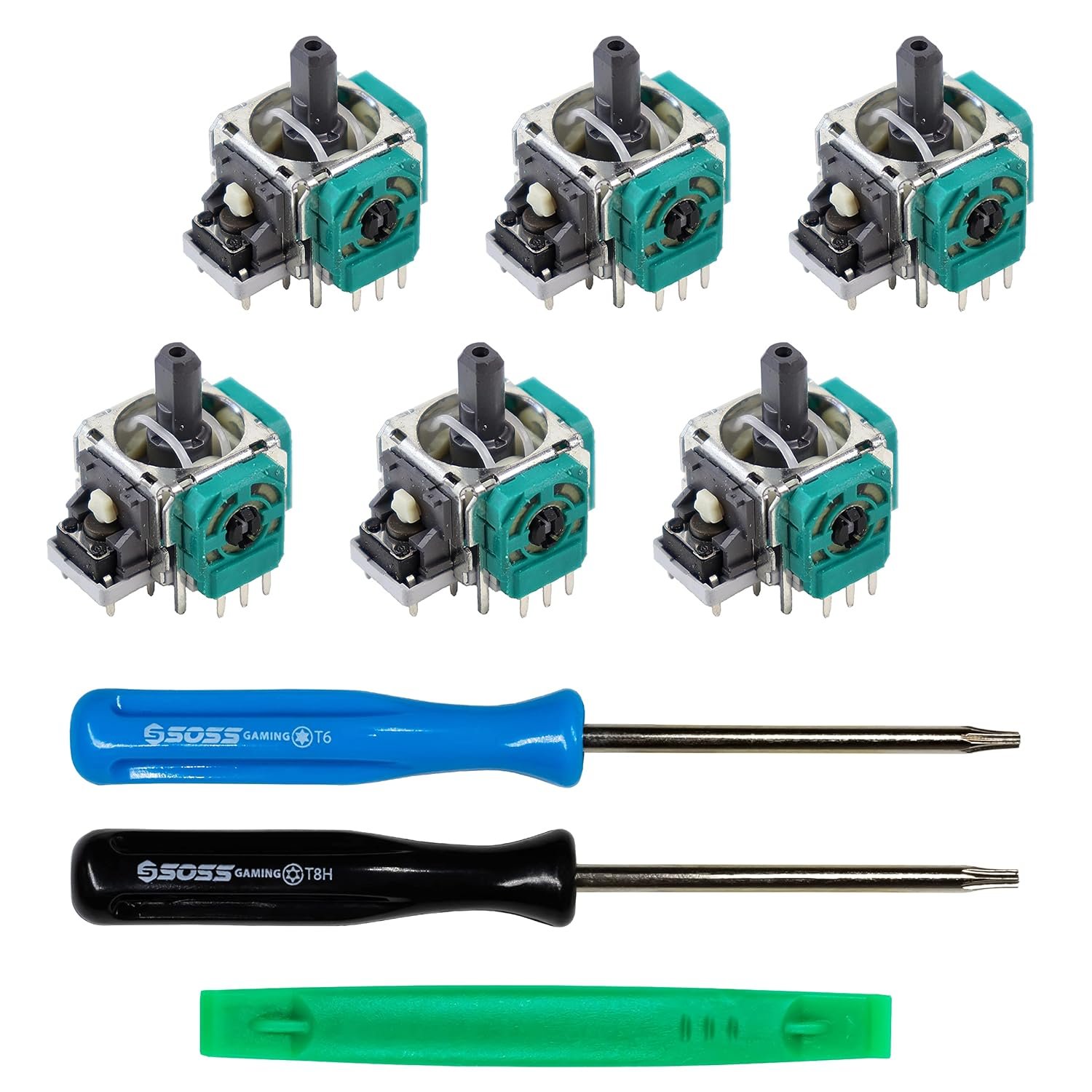 SOSS GAMING® Genuine Analog Joysticks Repair Kit for Xbox One - Fixes Stick Drift, Broken, and Loose Joysticks on Regular, S, X and Elite Series 1 Controllers (6 Pack) - Image 2