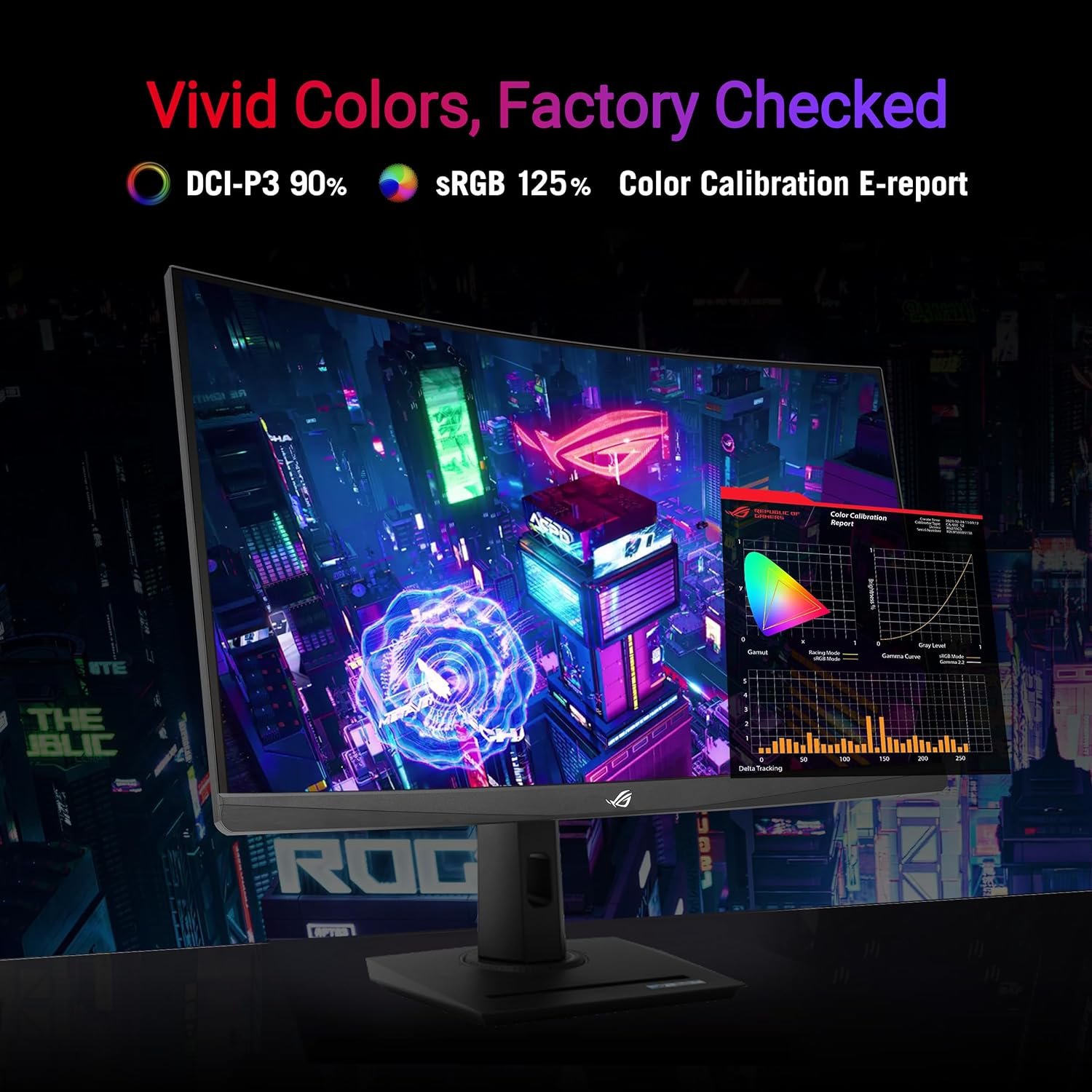 ASUS ROG Strix 32” 1440P USB-C Curved HDR Gaming Monitor (XG32WCS) - QHD, 180Hz, 1ms, Fast VA, Extreme Low Motion Blur Sync, FreeSync, DisplayWidget, Tripod Socket, AI Technology, 3 yr Warranty - Image 4