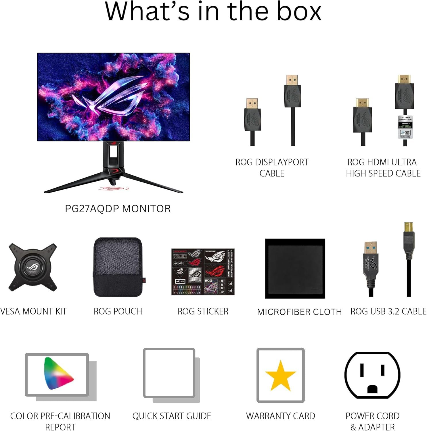 ASUS ROG Swift OLED 27” 1440P Gaming Monitor (PG27AQDP) - WOLED, QHD, 480Hz, 0.03ms, G-SYNC Compatible, Custom Heatsink, AI Assistant, DisplayHDR400 True Black, 99% DCI-P3, True 10-bit, DisplayWidget - Image 8