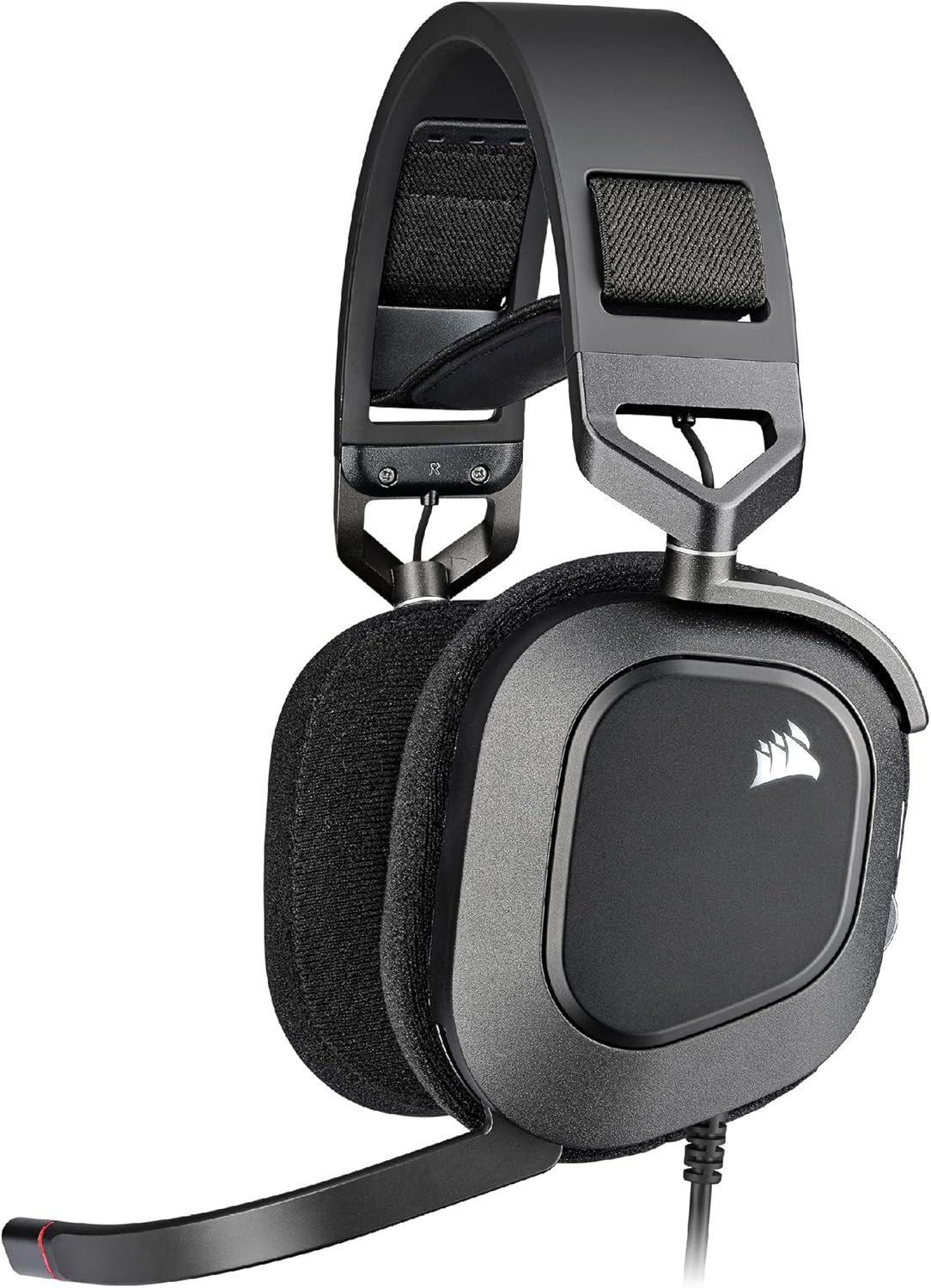 Corsair HS80 RGB USB Premium Gaming Headset with Dolby Audio 7.1 Surround Sound (Broadcast-Grade Omni-Directional Microphone, Memory Foam Earpads, High-Fidelity Sound, Durable Construction) Carbon - Image 2