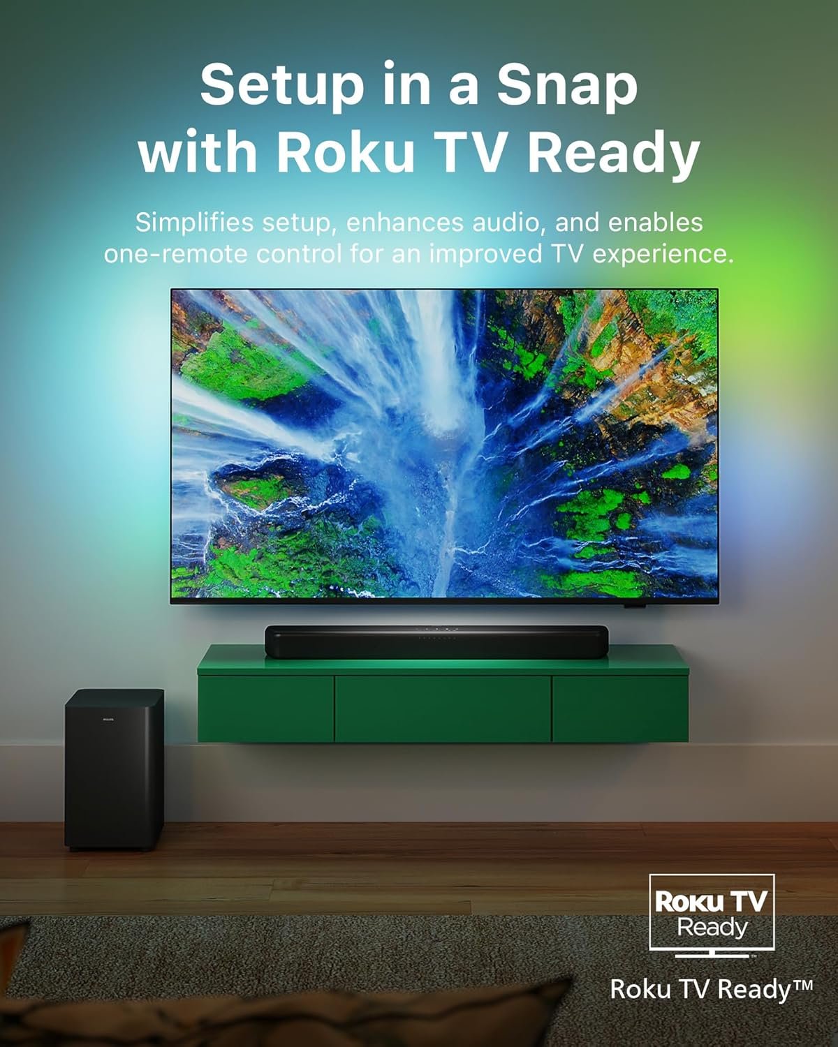 PHILIPS B5309 Soundbar 2.1 with Wireless Subwoofer and Immersive DTS Virtual:X Audio Technology - 240W Max Power, Deep Bass, Bluetooth 5.4, Four EQ Modes, HDMI ARC and USB connectivity - Dark Grey - Image 8