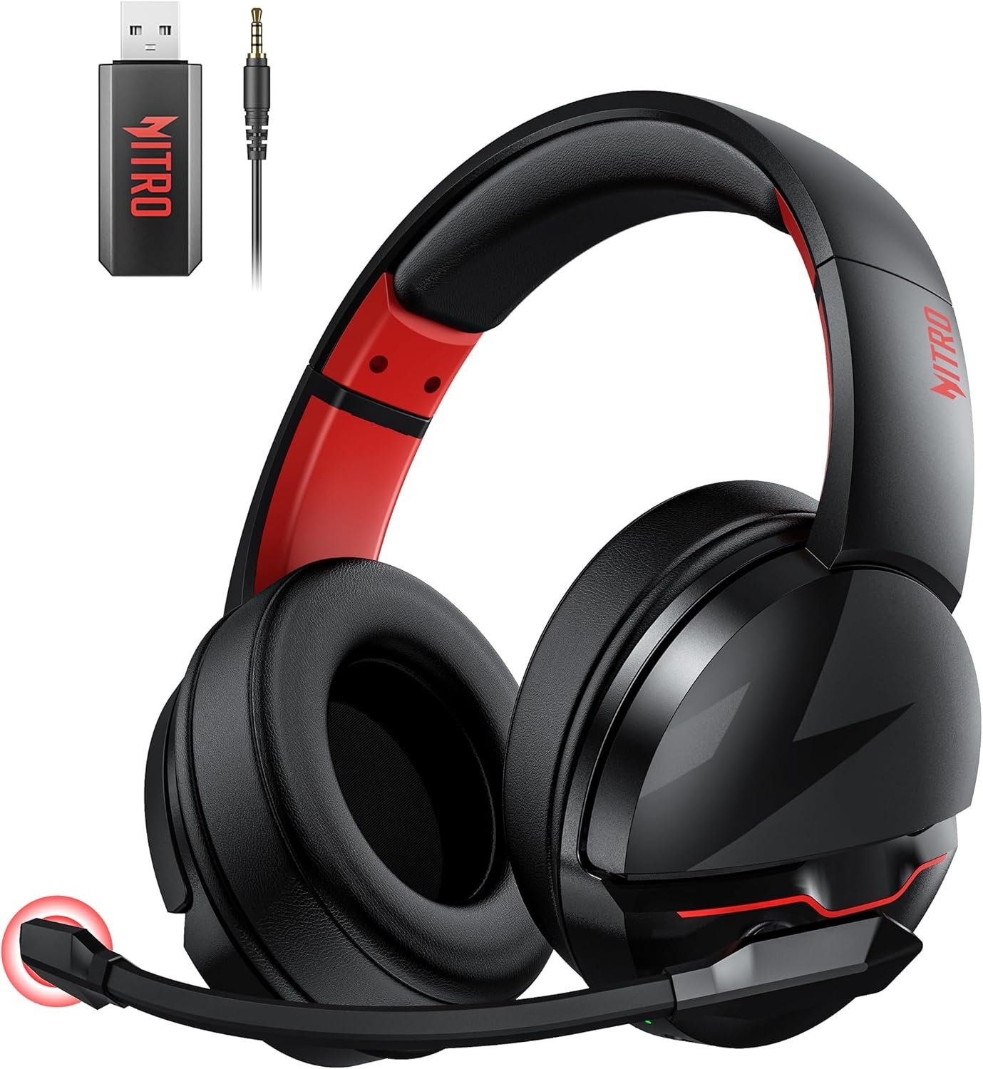 acer PS5 Headset | Non-Stop 100H Battery | Dynamic 50mm Drivers | Clear Voice Mic | Bluetooth5.3, 3.5mm | Gaming Headphones for PC, Meeting, Music, PS4 & Wireless Gaming Headset - Image 2