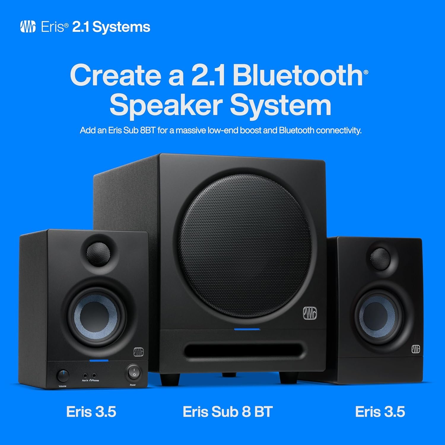 PreSonus Eris 3.5 Studio Monitors, Pair — Powered, Active Monitor Speakers for Near Field Music Production, Desktop Computer, Hi-Fi Audio - Image 7