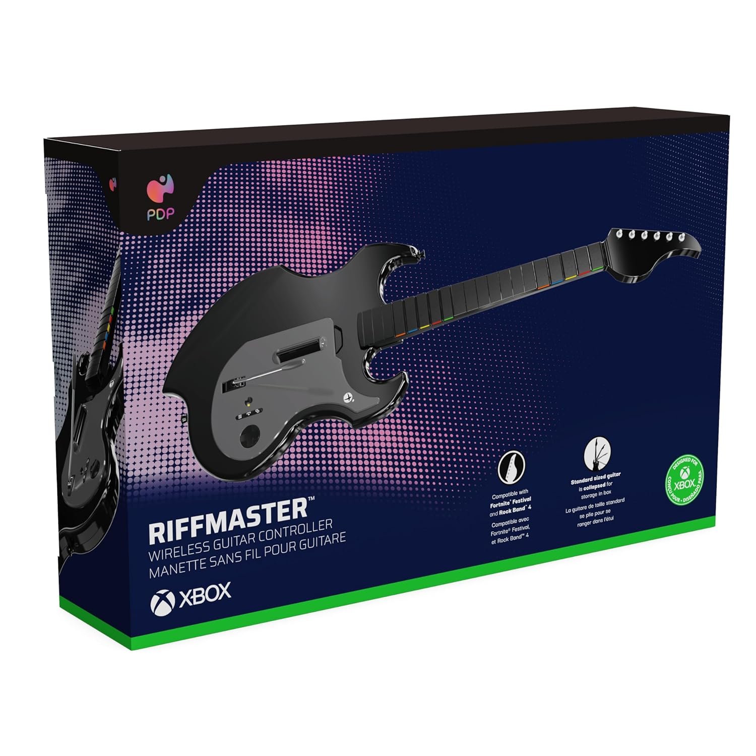 PDP RIFFMASTER Wireless Guitar Controller for Xbox Series X|S, Xbox One, Windows 10/11 PC, Rock Band 4, Fortnite Festival, Audio Jack, Rechargeable Battery, Officially Licensed by Microsoft – Black - Image 11