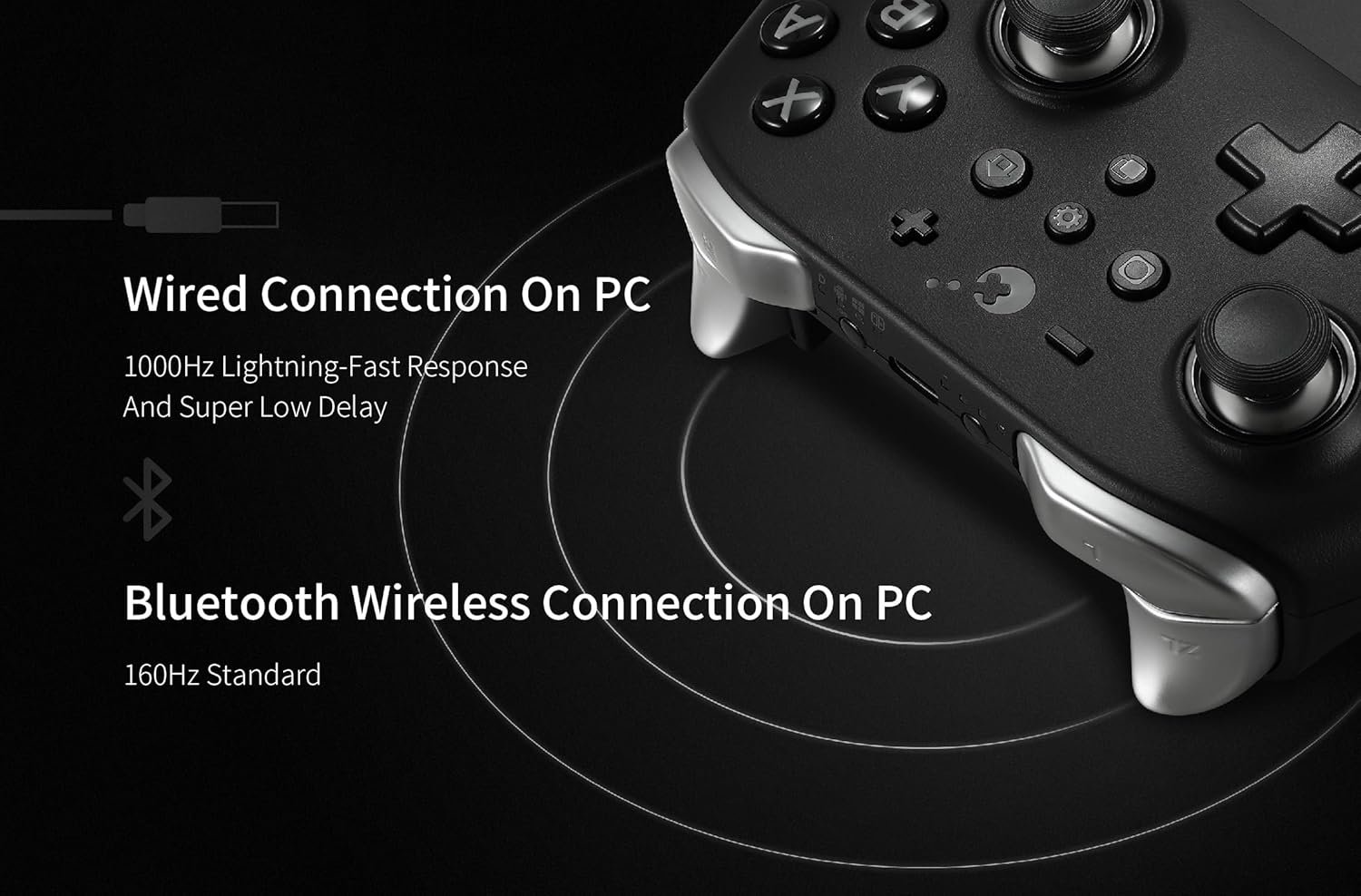 GuliKit KK2 T Wireless Switch Game Controller, Anti-Drift TMR Magnetic Joystick Controllers for PC/Windows/Switch/Steam Deck/iOS/macOs, PC Turbo Controller Six-axis Gyroscope, APG, Protective Case - Image 5