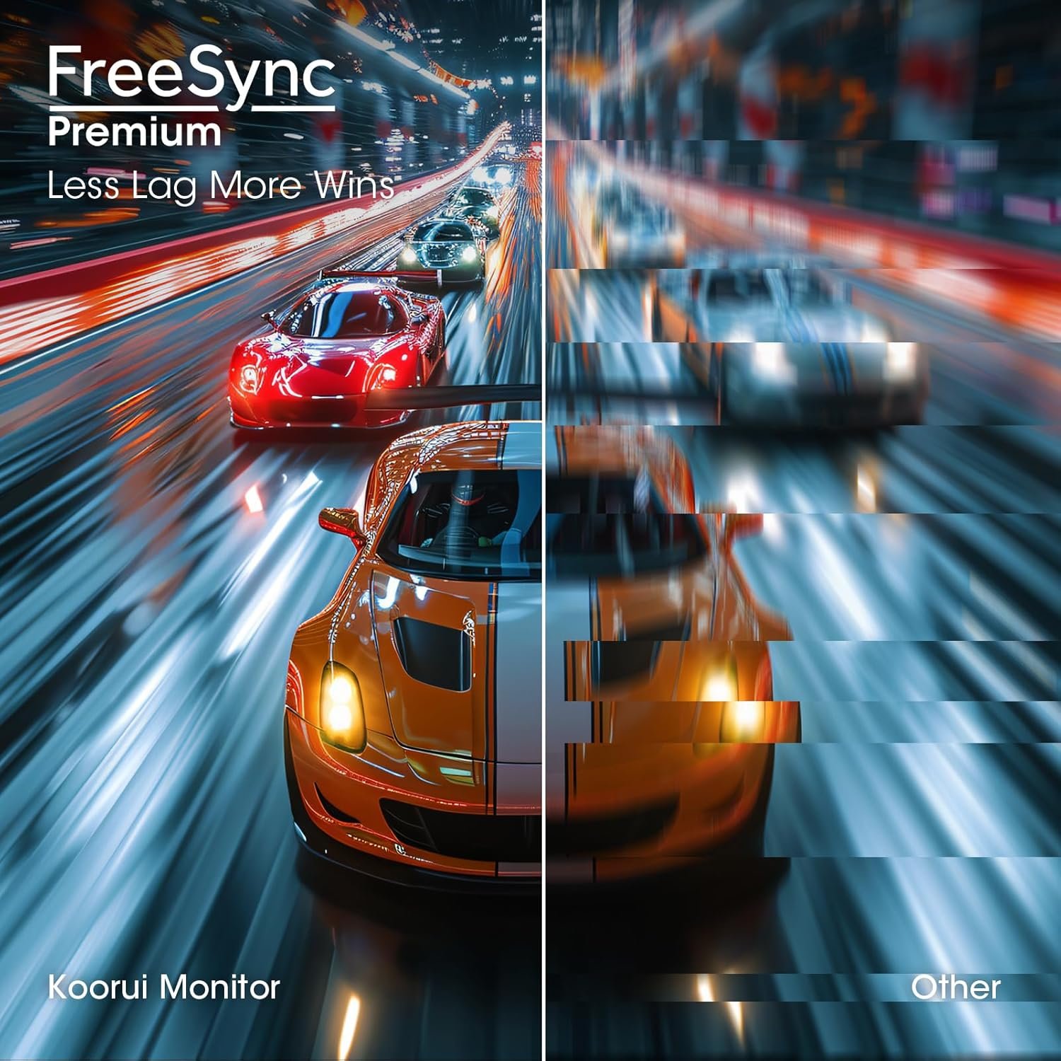 KOORUI 27 Inch Gaming Monitor 240hz, 1ms, FHD 1920x1080, 90% DCI-P3, 100% sRGB Color Gamut, Adaptive Sync Compatible, HDMI, DisplayPort, Black, GN02 - Image 4