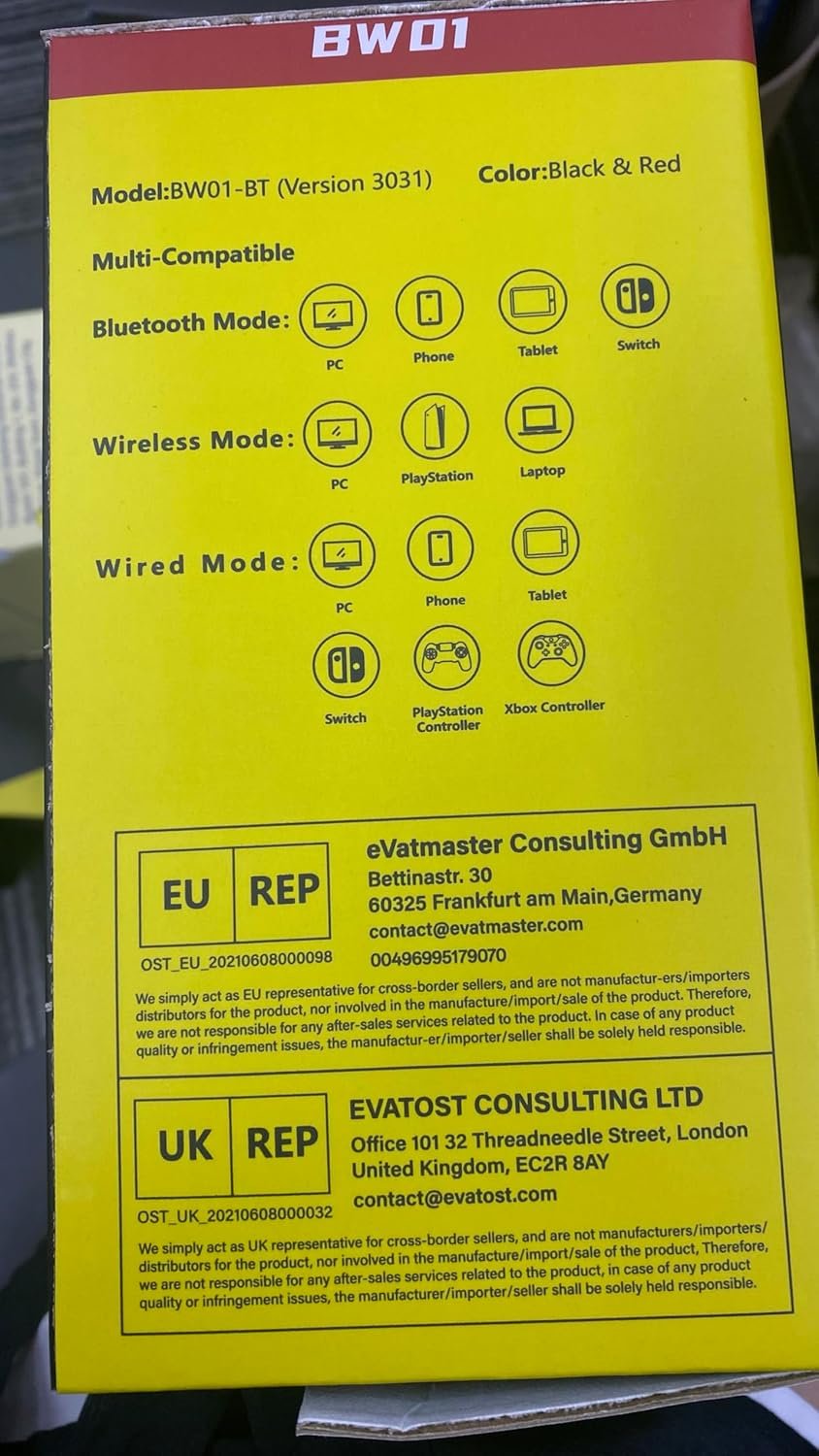 BINNUNE Wireless Gaming Headset with Microphone for PC PS4 PS5, 2.4G Wireless Bluetooth USB Gamer Headphones with Mic for Laptop Computer - Image 10