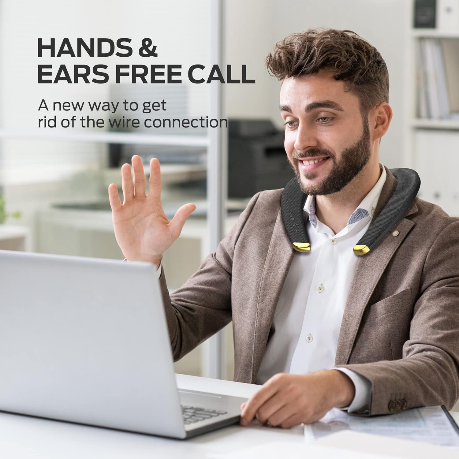 Monster Boomerang Petite Neckband Bluetooth Speakers, Neck Speaker with 15H Playtime, aptX High Fidelity 3D Stereo Sound, Low Latency, Built-in Mic, IPX5 Waterproof Wearable for Home Outdoor - Image 7